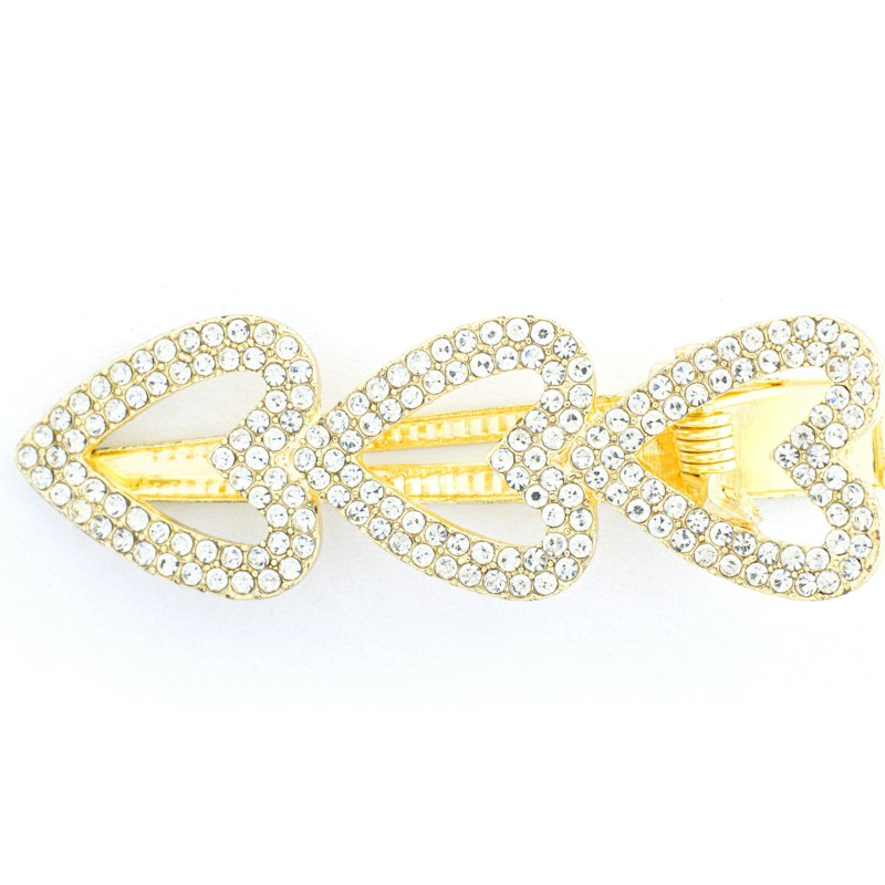Presilha de strass com corações