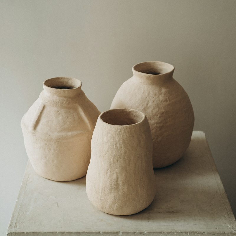 Vaso de cerâmica artesanal