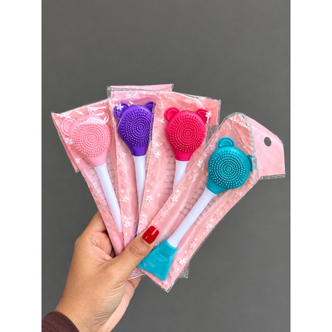 Pincel Facial de Silicone 2 em 1