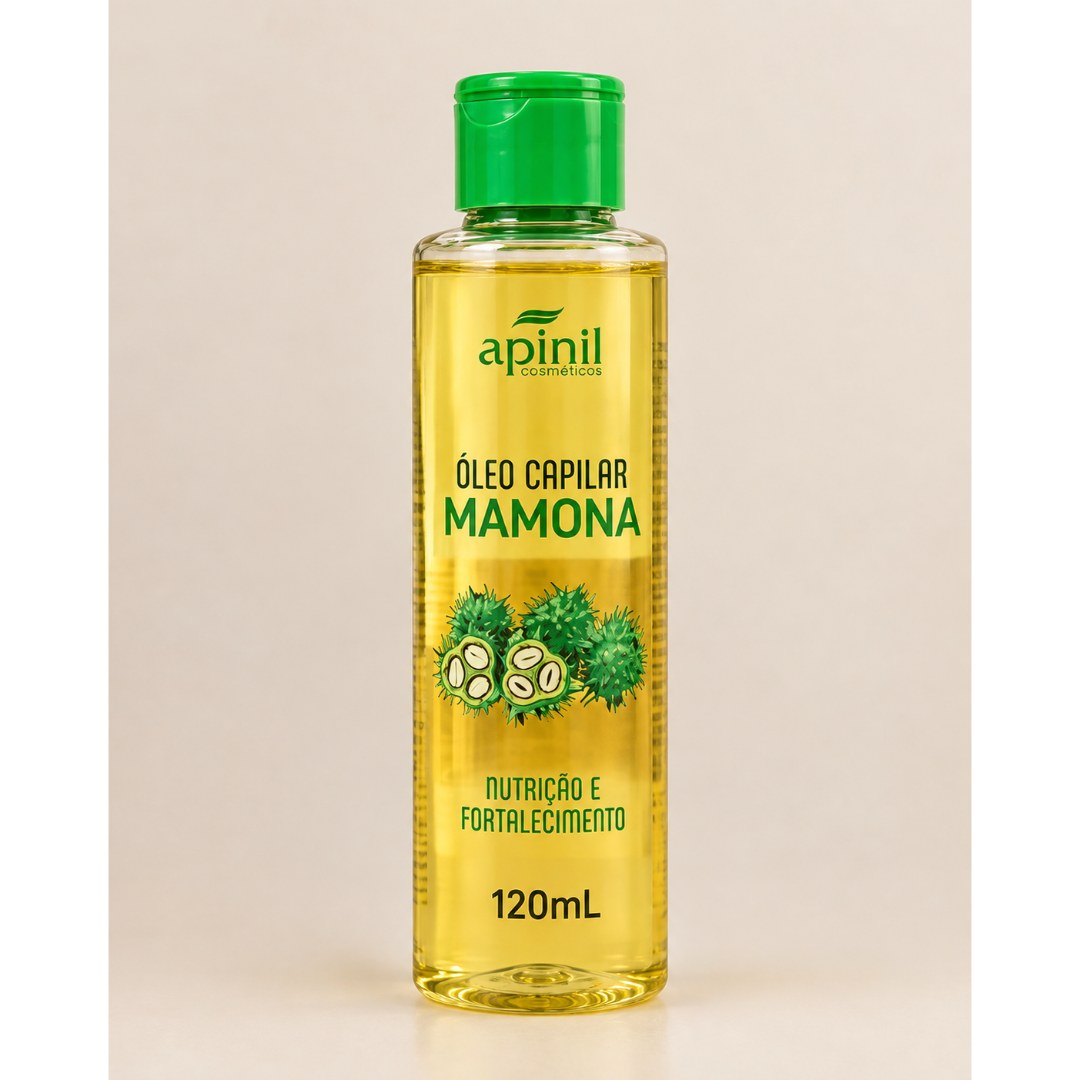 Óleo Capilar Mamona - 120ml (Apinil Cosméticos) 