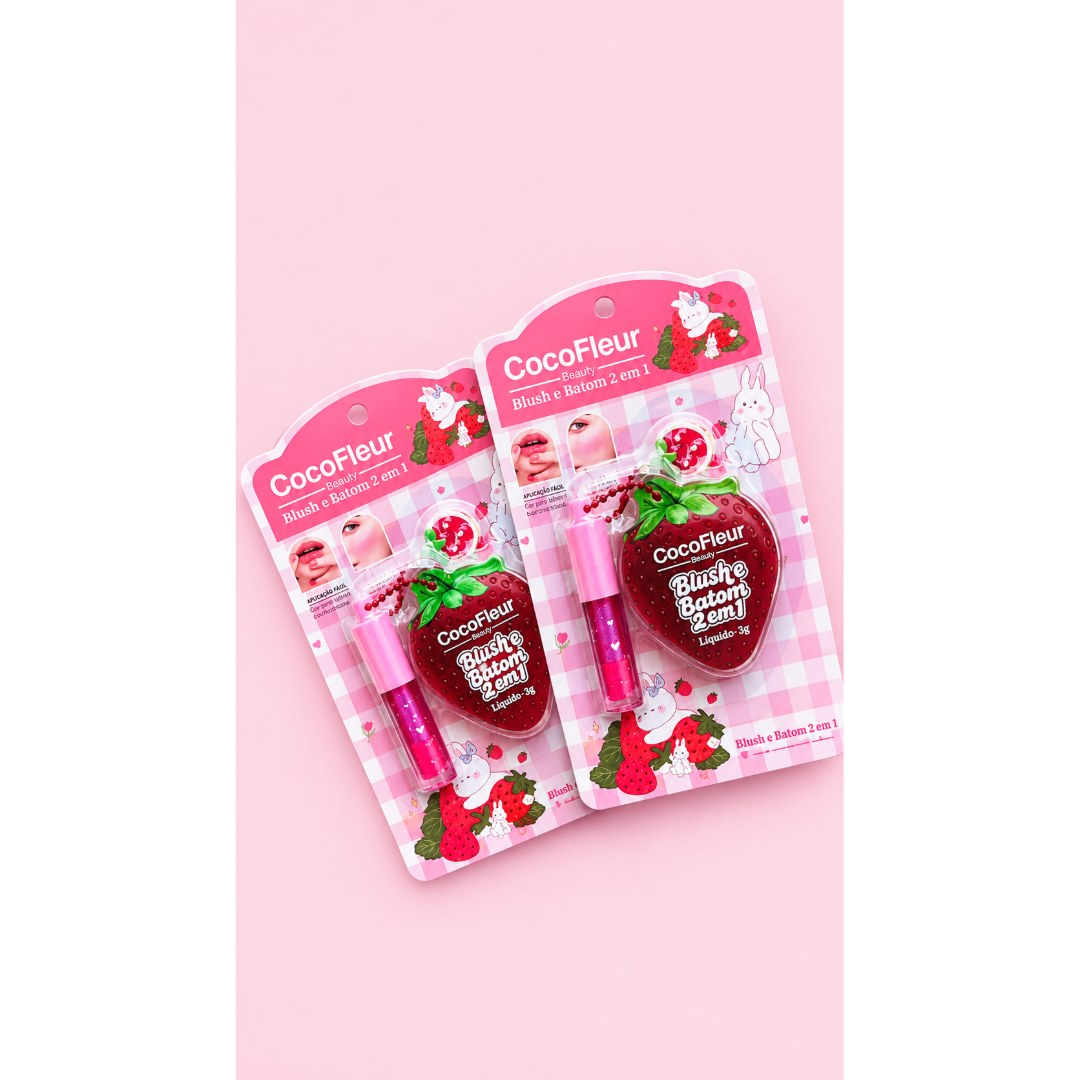 Blush e Batom 2 em 1 (Coco Fleur)