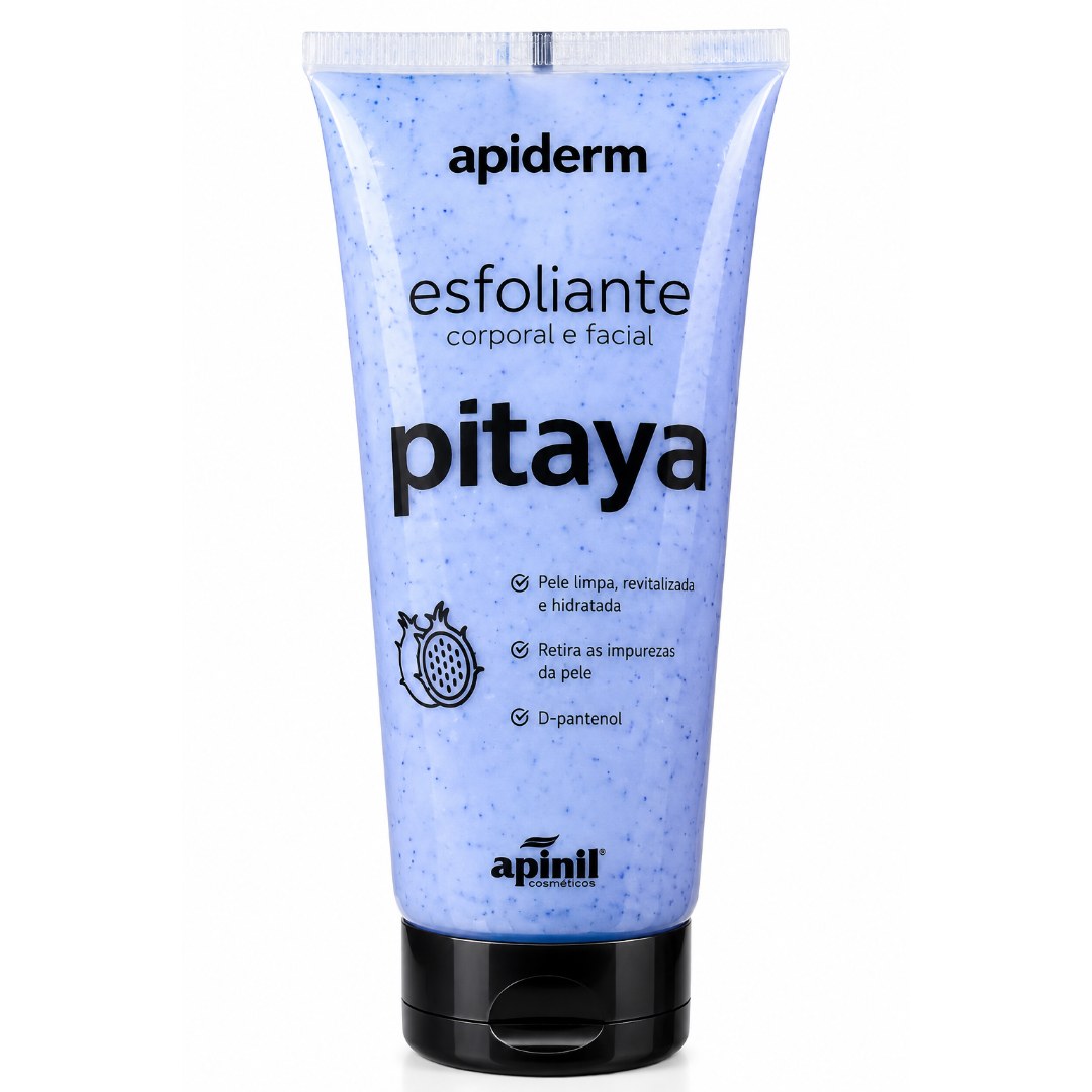 Esfoliante Corporal e Facial Pitaya 190g com D-Pantenol - Apiderm / Apinil 