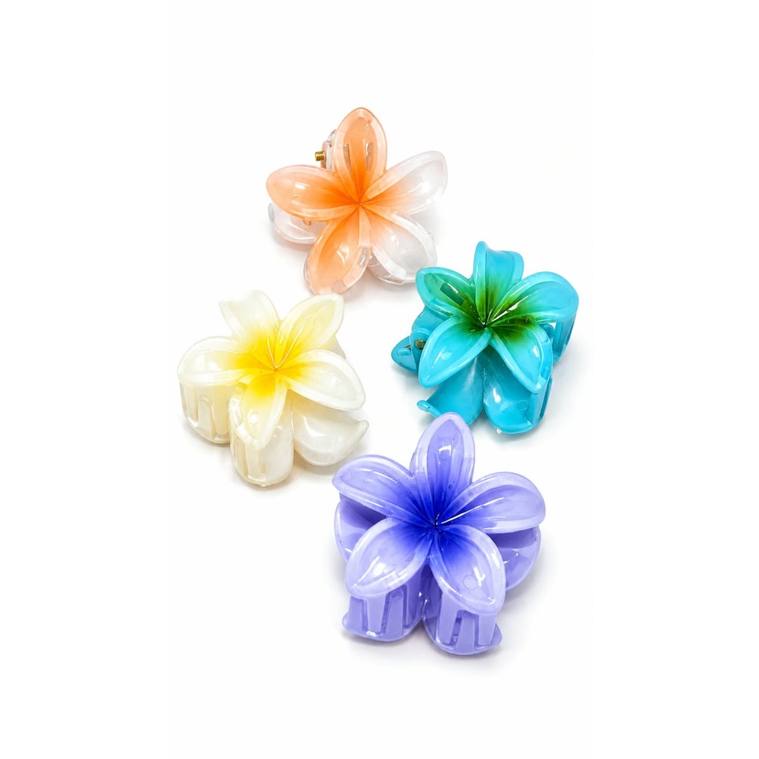 Mini Presilha de Cabelo Flor Acrílico 4cm