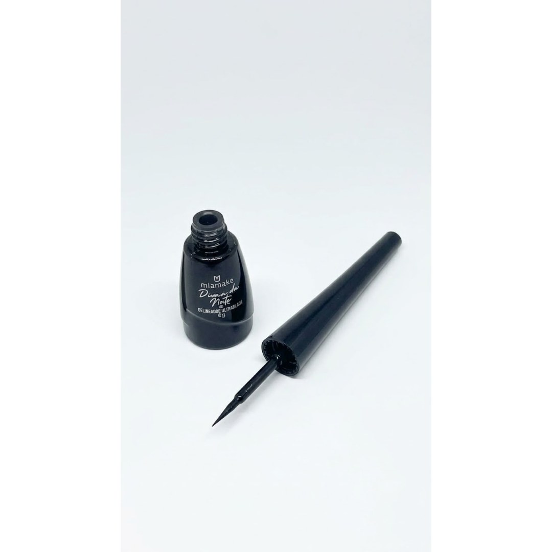 Delineador Líquido Ultrablack Diva da Noite  (Mia Make 8g)