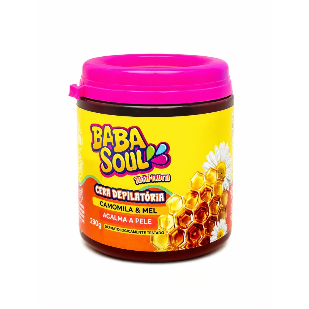 Cera Depilatória Morna Camomila & Mel Baba Soul 290g