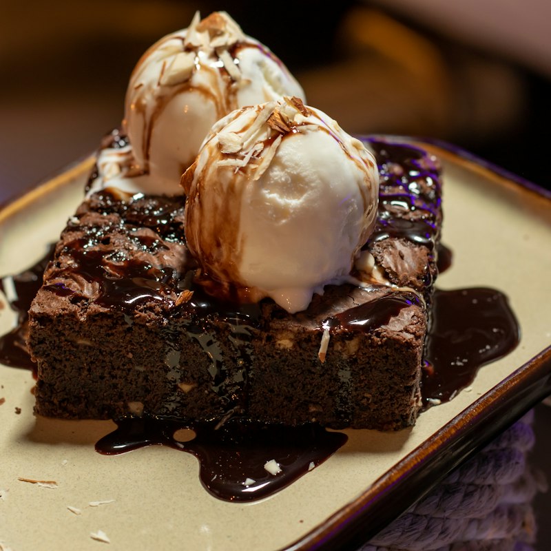Brownie com sorvete