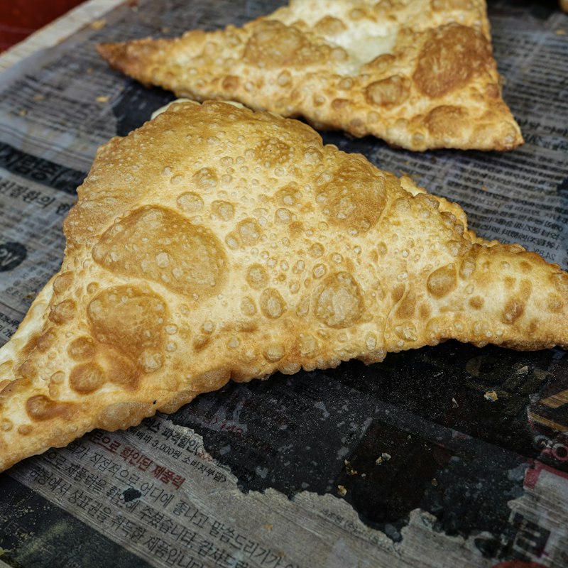 Pastel de frango com requeijão